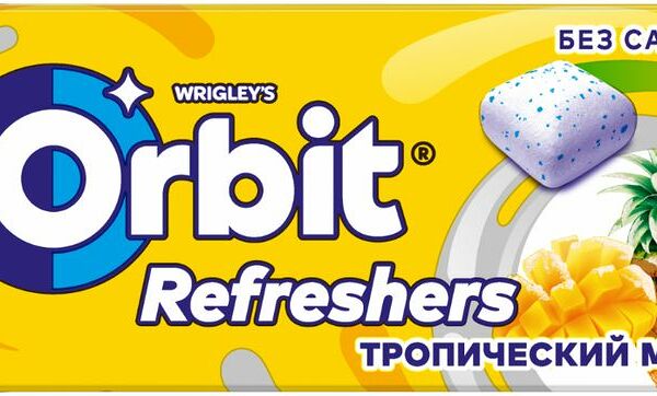 Жевательная резинка Orbit Refreshers тропический микс
