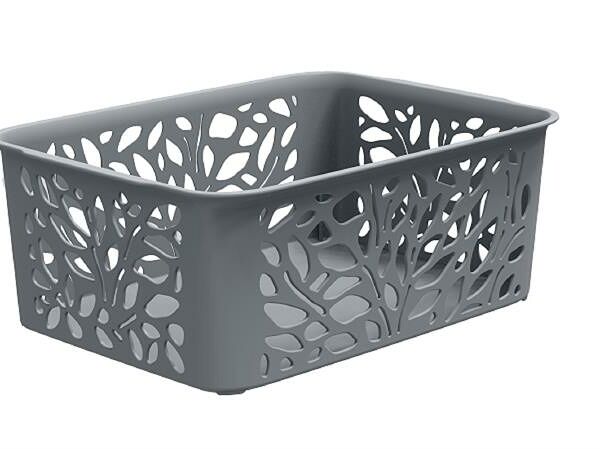 Корзина для хранения 258*186*100 мм лиавис серый 434480100