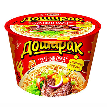 Лапша быстрого приготовления Доширак Сытный обед со вкусом Говядины