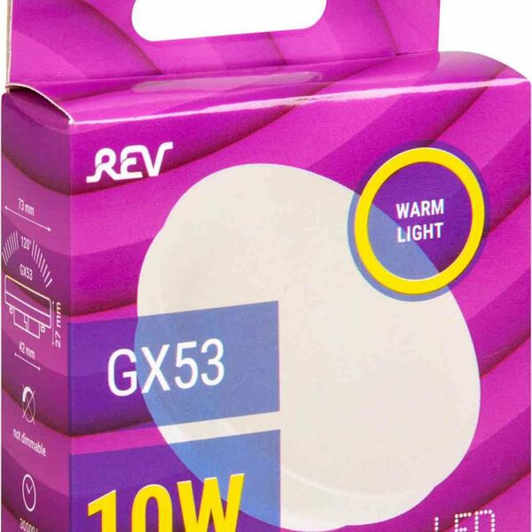 Лампа светодиодная GX53 10 W ТМ Rev (Рев)