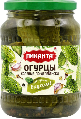

Огурцы соленые ПИКАНТА По-деревенски