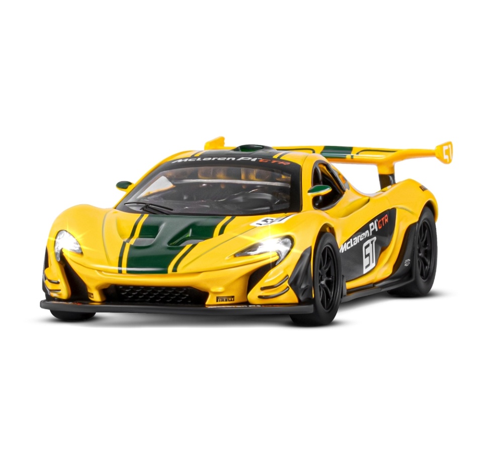 

Машинка металлическая Автопанорама 1:31 Mclaren P1 gtr, желтый