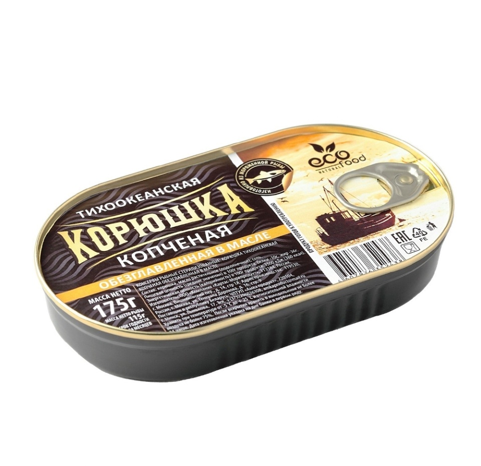 

Корюшка EcoFood тихоокеанская копченая 175 г