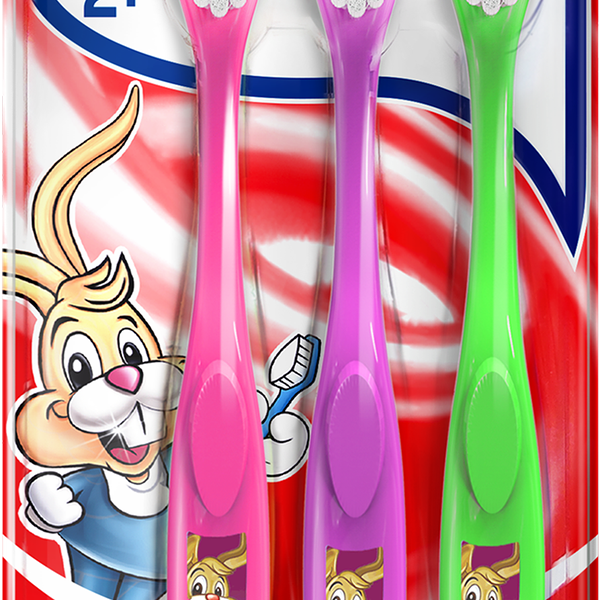 Зубная щетка детская COLGATE Доктор Заяц 2+1 супермягкая 2+