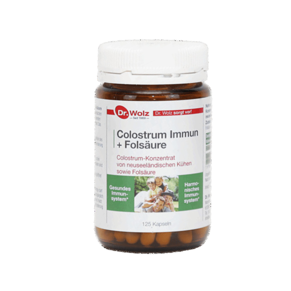 Dr.Wolz Colostrum Immun + Folsaure концентрат молозива с фолиевой кислотой капсулы 125 шт