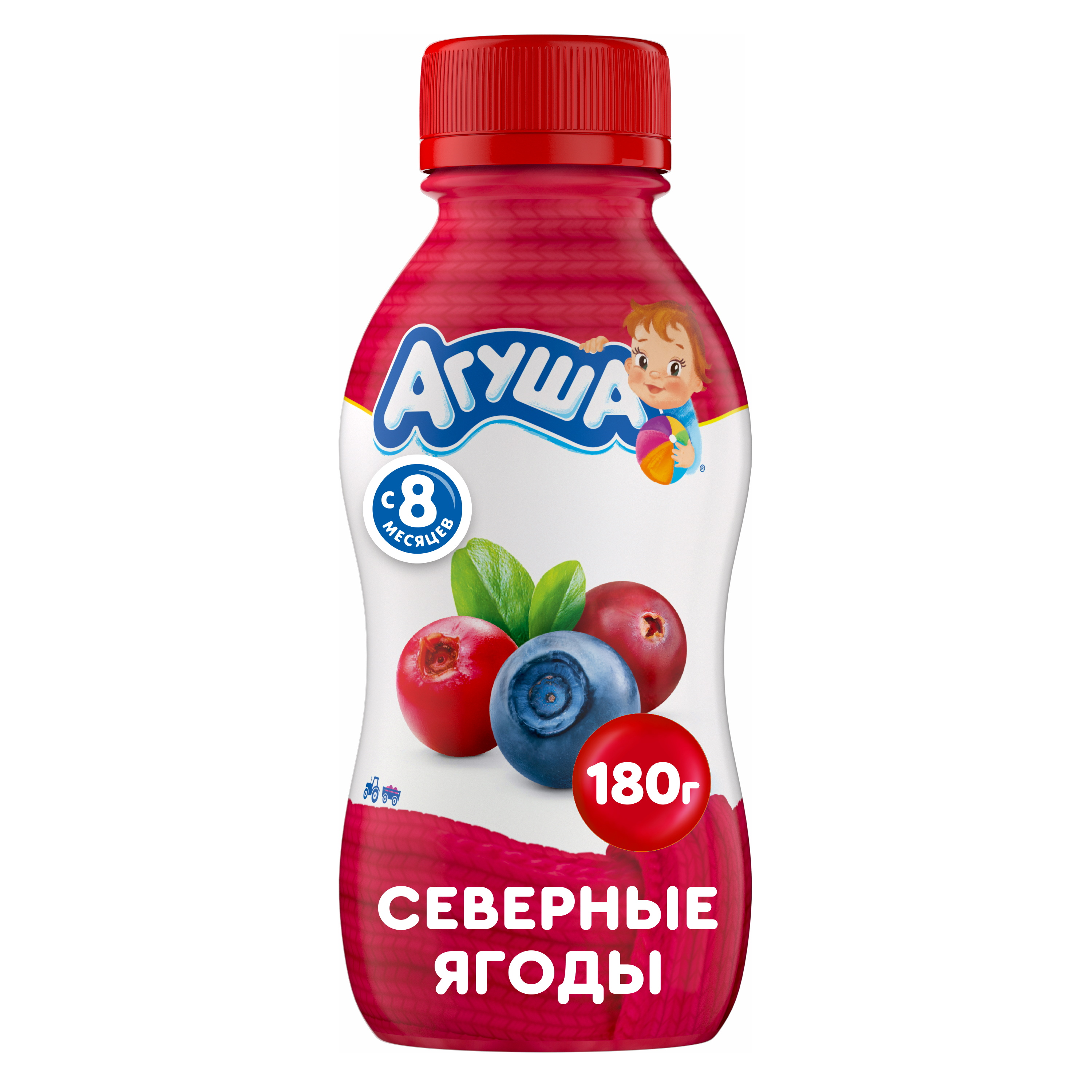 

Йогурт детский Агуша питьевой черника-брусника-клюква с 8 месяцев 180 г