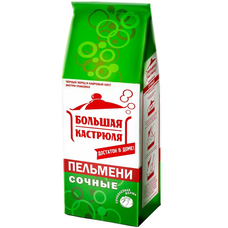 

Пельмени Большая кастрюля Сочные с говядиной и свининой 800 г