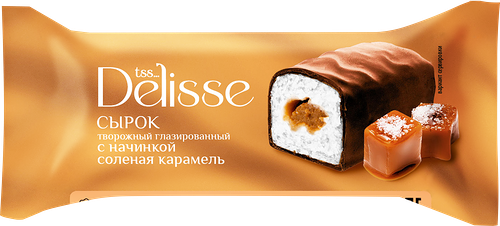 Сырок творожный глазированный DELISSE Соленая карамель 23%, без змж, 40г