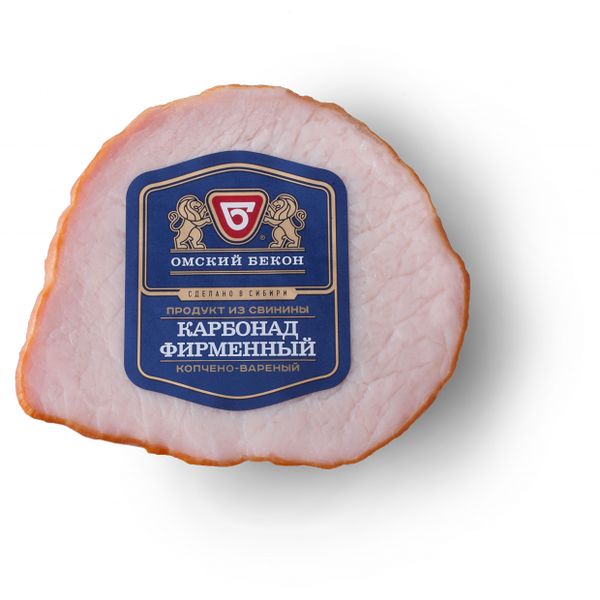 Карбонад Фирменный копчено-вареный ТМ Омский Бекон