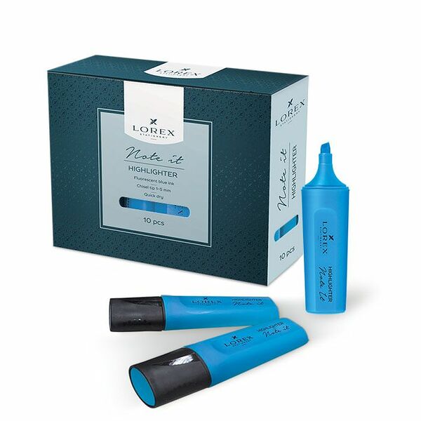 Маркер текстов. LOREX NOTE IT 1-5 мм голуб. скошенный ШТУЧНЫЙ LOREX