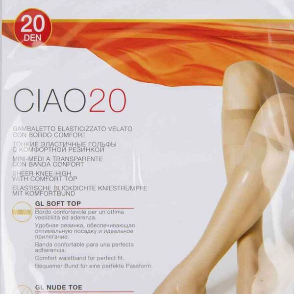 Гольфы женские Golden Lady Ciao цвет: daino/загар, 20 den, 2 пары