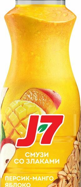 Смузи J7 Персик, манго, яблоко с овсяными хлопьями 0.3л