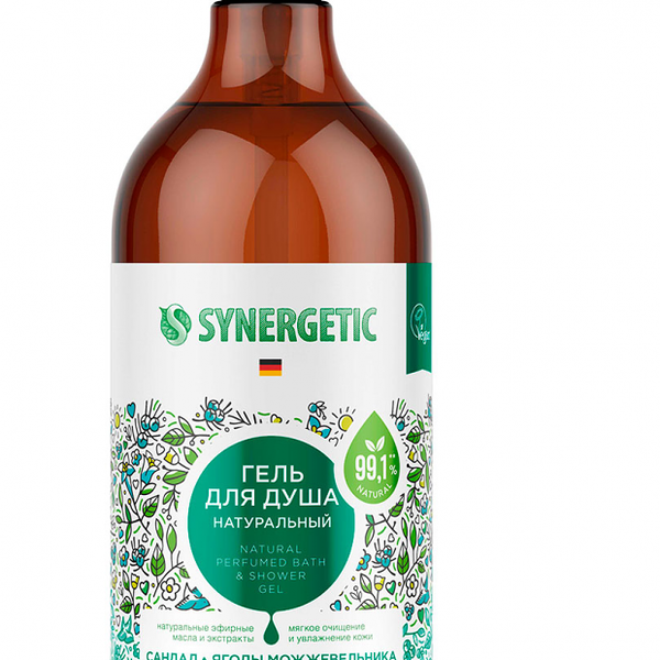 Synergetic Гель для душа «Сандал и ягоды можжевельника», 750 мл