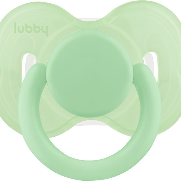 Соска-пустышка Lubby Just 15923/15924 силиконовая с классическим соском и колпачком с 0 до 6 месяцев, в ассортименте