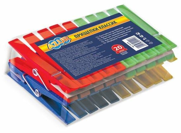 Прищепки Azur Классик, 20 шт