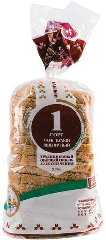 

Хлеб пшеничный Касес белый, 1-й сорт, в нарезке 550 г