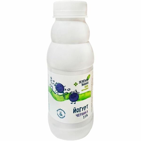 Йогурт с черникой 2.5% Зелёная Линия
