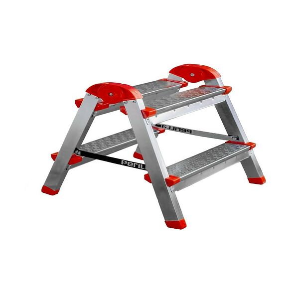 Стремянка Perilla Ярус, двухсторонняя, 2-х ступенчатая, стальная, оцинкованная