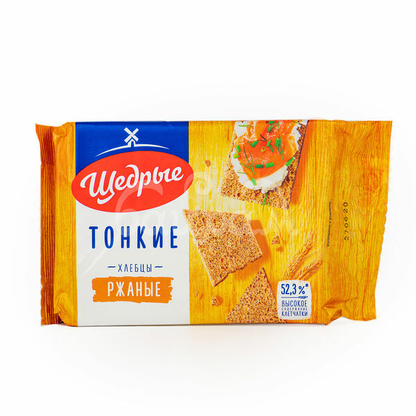 Хлебцы Щедрые 170гр Ржаные Тонкие