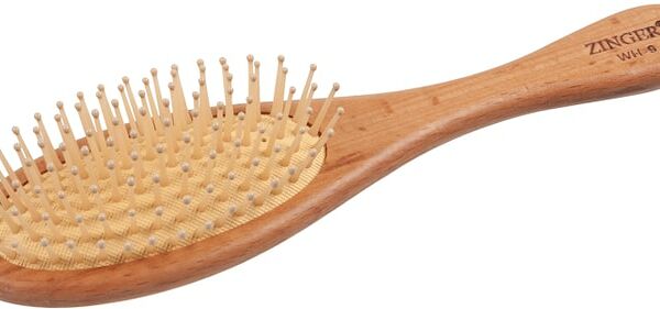 Расческа Zinger WH9 массажная деревянная c пластиковыми зубьями