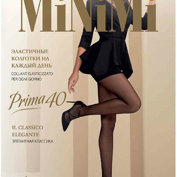 Колготки женские MiNiMi Prima цвет: nero/чёрный, размер 4, 40 den