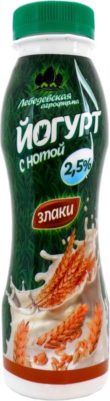 

Йогурт Лебедевская Агрофирма злаки 2.5% 290 мл