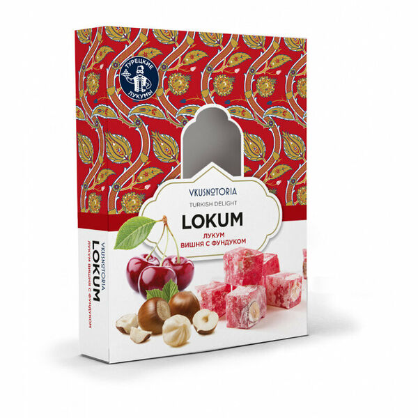 Лукум с фундуком и вкусом вишни ТМ Vkusnotoria (Вкуснотория)