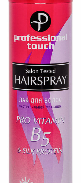 Лак для волос Professional Touch Pro vitamin B5 & Silk Protein экстрасильная фиксация