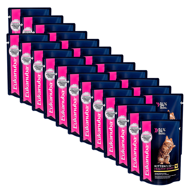 Корм для котят EUKANUBA курица в соусе конс. пауч 85г (упаковка - 24 шт)