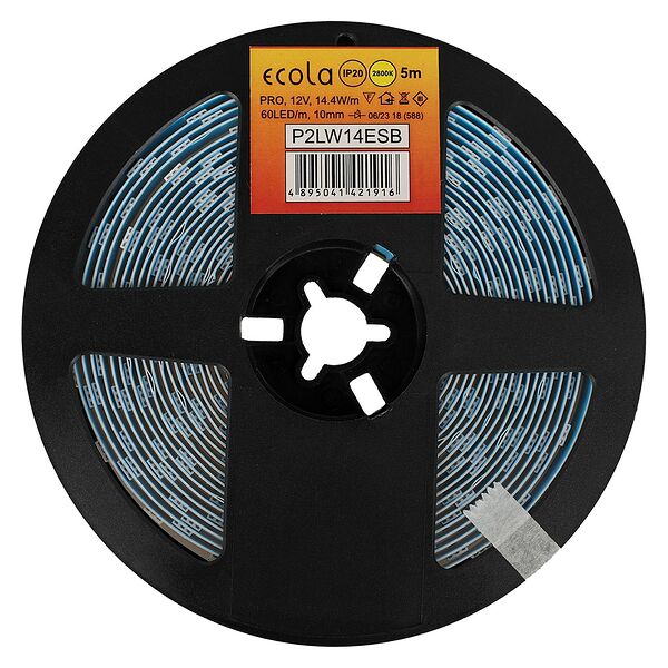 Лента cветодиодная Ecola LED strip PRO, 14.4 Вт/м, 12 В, 2800К, 60 Led/м, IP20, 5 м