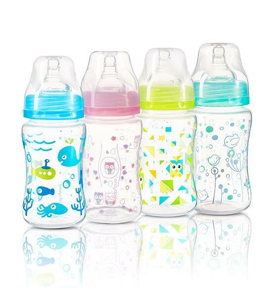 Бутылочка антиколиковая с широким горлышком 240 мл., 0+, Babyono