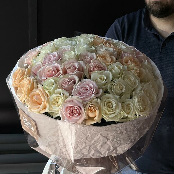 51 Роза нежный микс