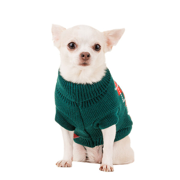 Свитер для собак 25см S зеленый (унисекс)