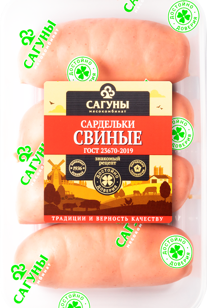 Сардельки САГУНЫ Свиные вес до 1.2кг