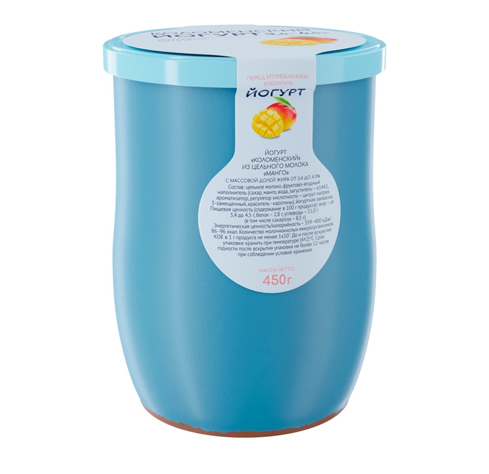 

Йогурт Коломенский Манго 3.4%-4.5% 450 г