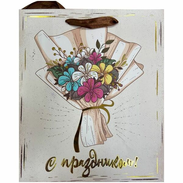 Подарочный пакет 24х20х11.5см в ассортименте