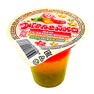 Желе Желейка со вкусом вишни, яблока, персика и пузырьками