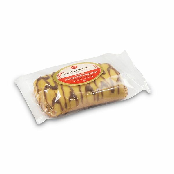 Пирожное Добрынинский Песочная полоска с лимонной начинкой, 75г
