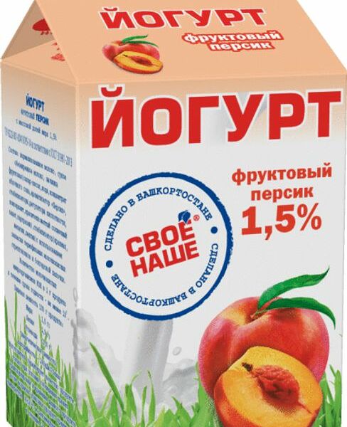 Йогурт Свое-Наше персик 500г