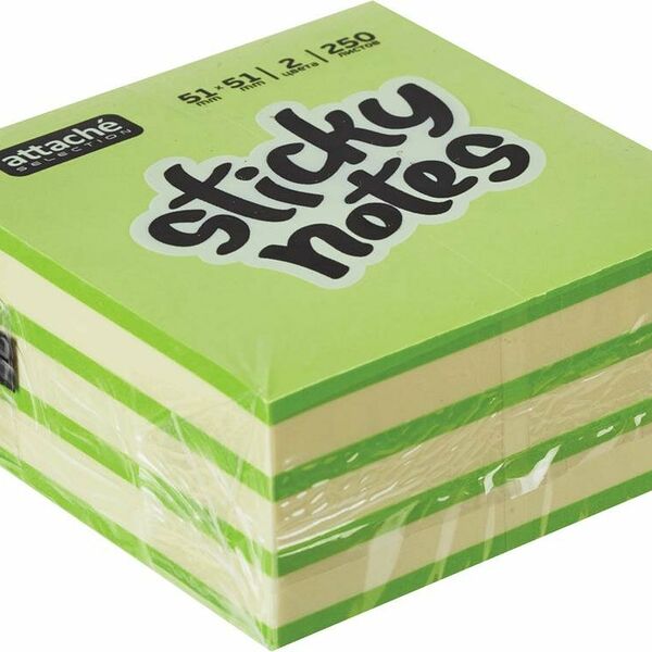 Стикеры Attache Selection миникуб 51х51, зеленый 250 л