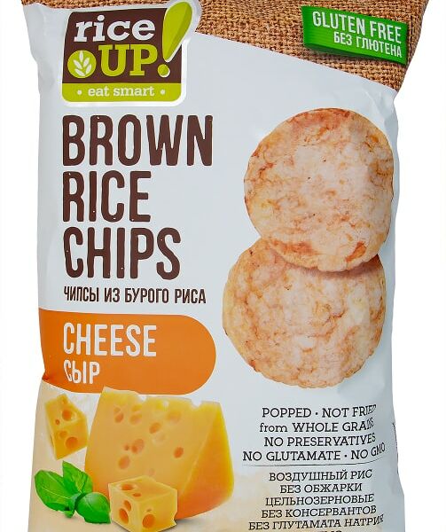 Чипсы Rice Up из бурого риса со вкусом сыра 60г