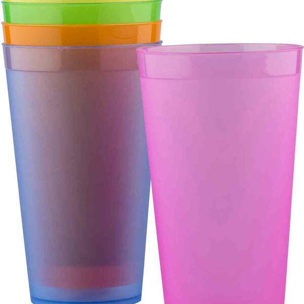 Стакан для сока пластиковый, цвета в ассортименте