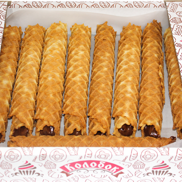 Трубочка вафельная КОЛОБОК Со сгущенкой