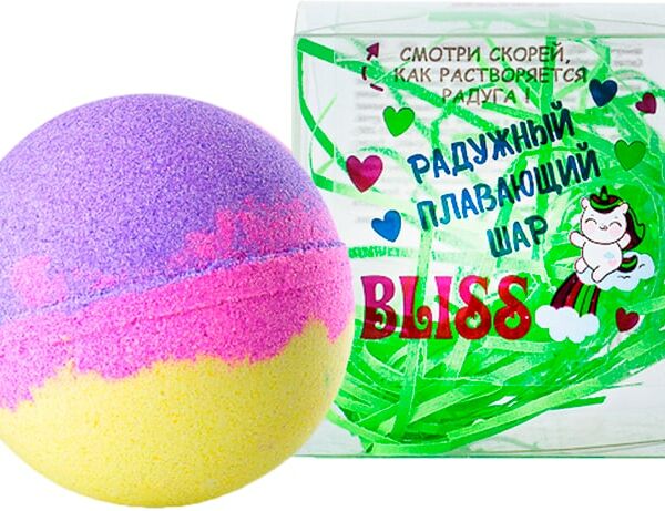 Соль шипучая для ванн Laboratory Katrin Bliss радужный шар 130г