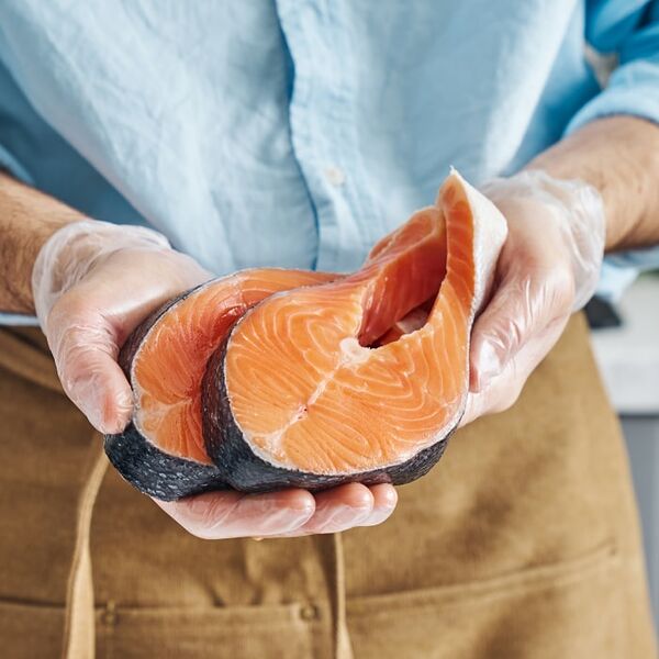 Кижуч стейк из замороженного сырья