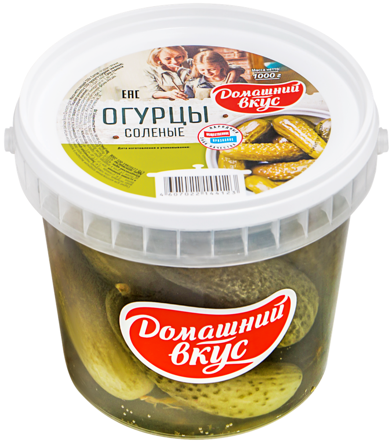 

Огурцы соленые ДОМАШНИЙ ВКУС, 9–14 см, 1кг