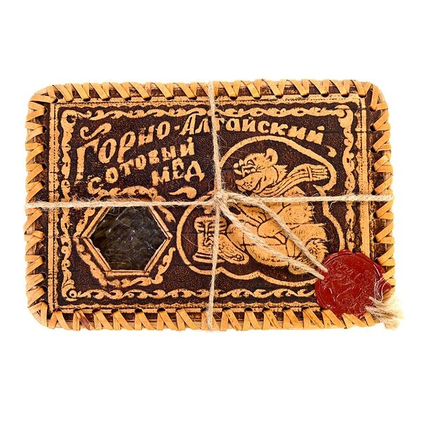 Мёд акации в сотах в резной шкатулке, «Алтайский пчелоцентр», 350 г, Алтайский край