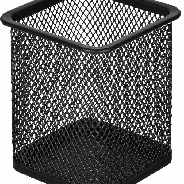 Подставка стакан для канцелярских принадлежностей Attache, черная, 80х80х98, 1 отделение