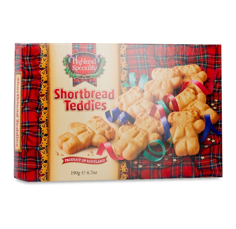 

Печенье песочное Highland Speciality Shortbread Teddies 190г Великобритания