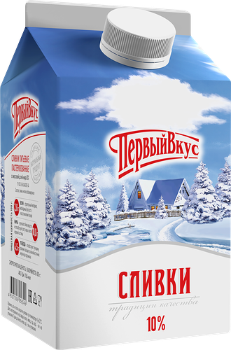 Сливки пастеризованные ПЕРВЫЙ ВКУС 10 % 450 г